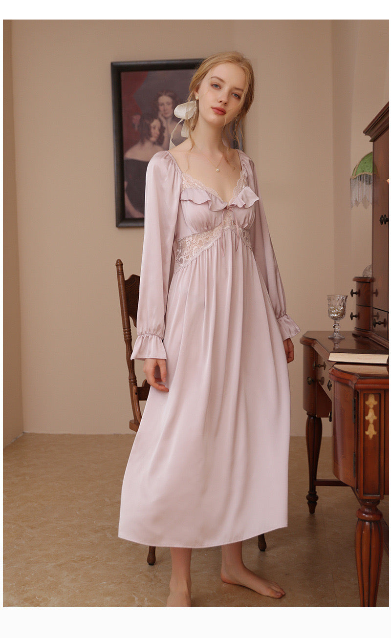 French silk court style nightgown