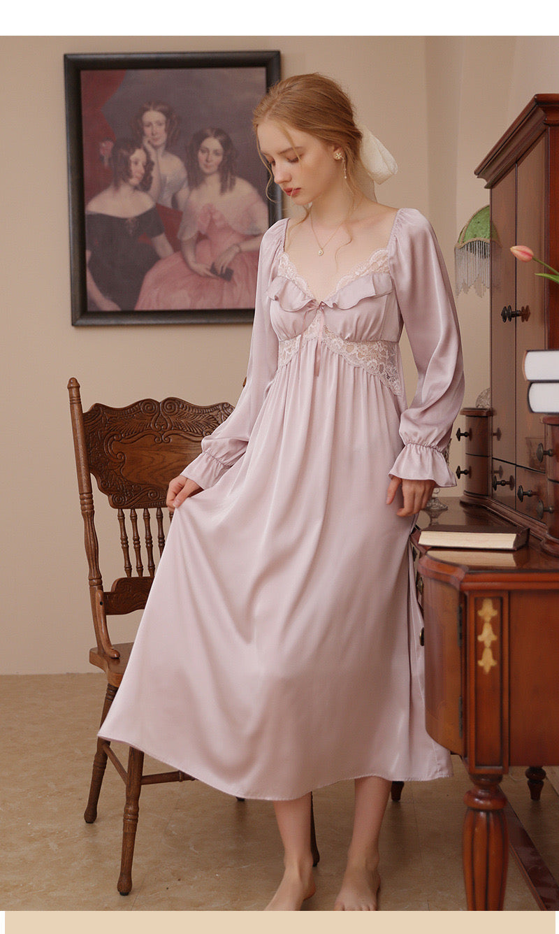 French silk court style nightgown